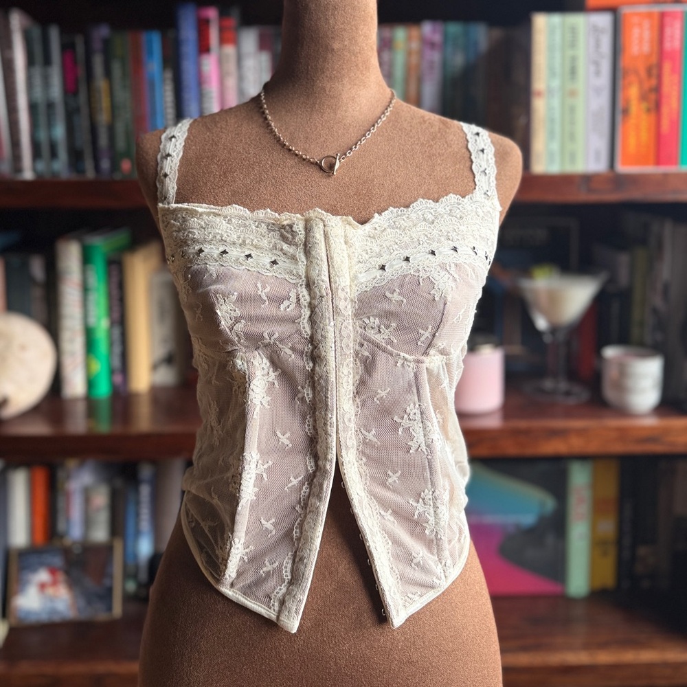 Dolls Kill Sweet Days Lace Corset Top